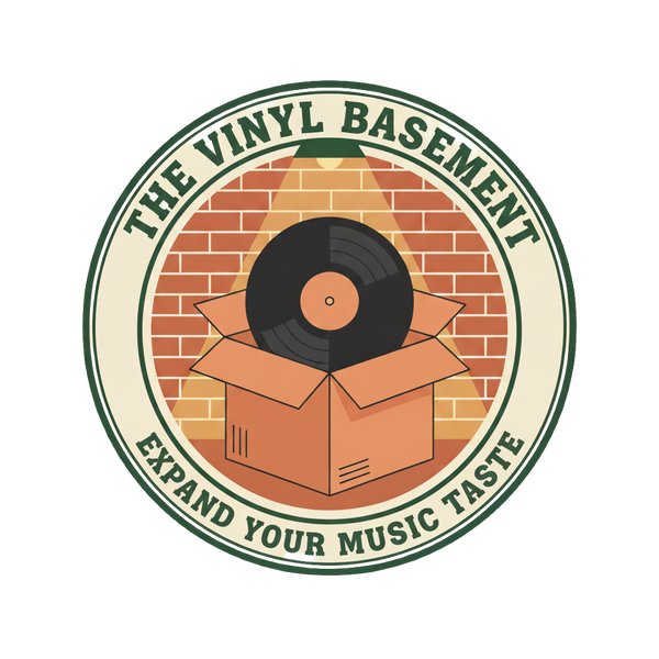 The VinylBasement logo – vinyl abonnement en cadeauboxen